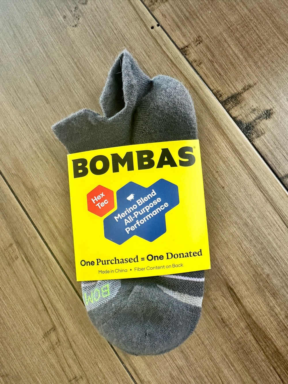 Women’s Bombas Gray Merino Blend All-Purpose Athletic Socks